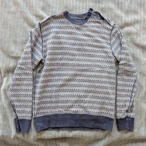 Lands end canvas sweater with button detail